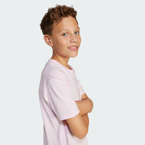 Remera Adidas Casual Essentials Niños Rosa Jc9750