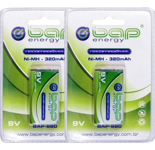 Imagem 3 de 8 de Kit Recarregador Bap550 + 2 Baterias Recarregáveis Bap680