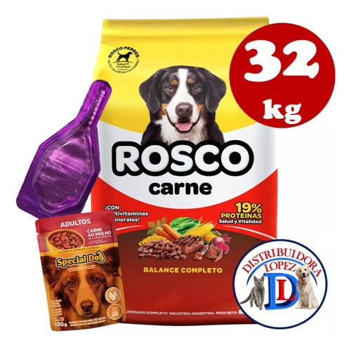Alimento Para Perros Rosco Adulto 32kg + Regalo