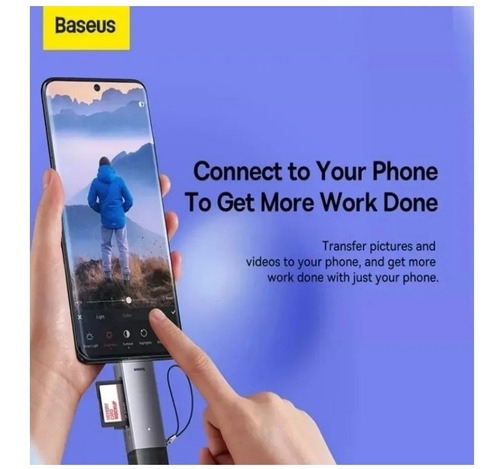 Imagen 4 de 10 de Lector De Tarjetas Baseus Sd Y Microsd Usb A 3.0 Y Usb C 3.0