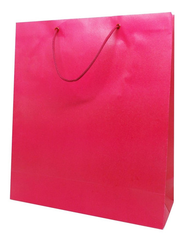 50 Sacolas Para Presente E Lembrancinhas Pink 30x35x11 Cm