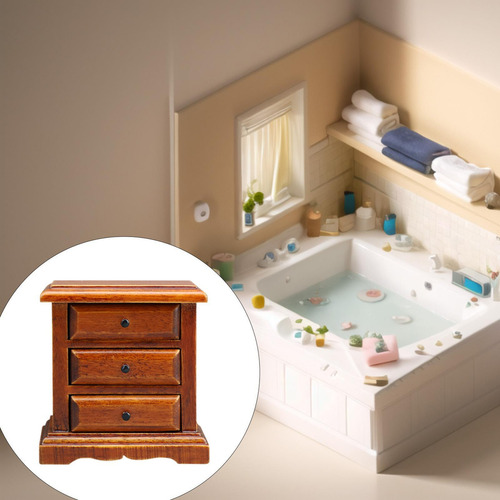 Xfw3 Mesita De Noche Para Casa De Muñecas, Mueble Con