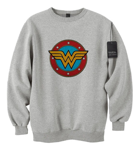 Buzo Cuello Redondo Adulto Wonder Woman Art Logo - Psww3