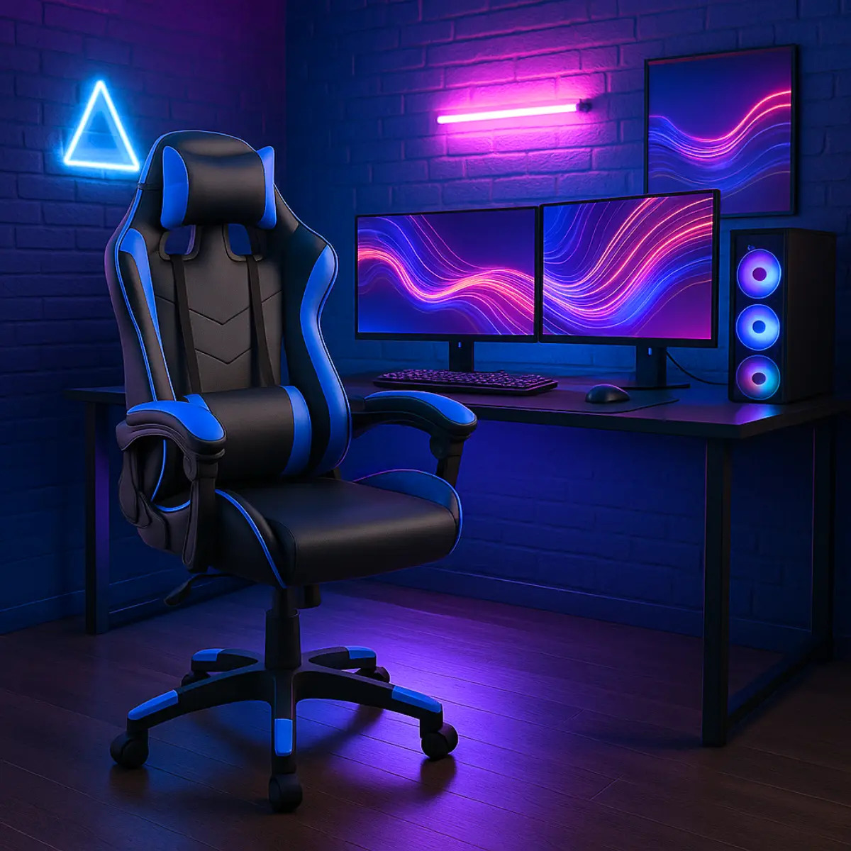 Cadeira Gamer Cor Azul Azul