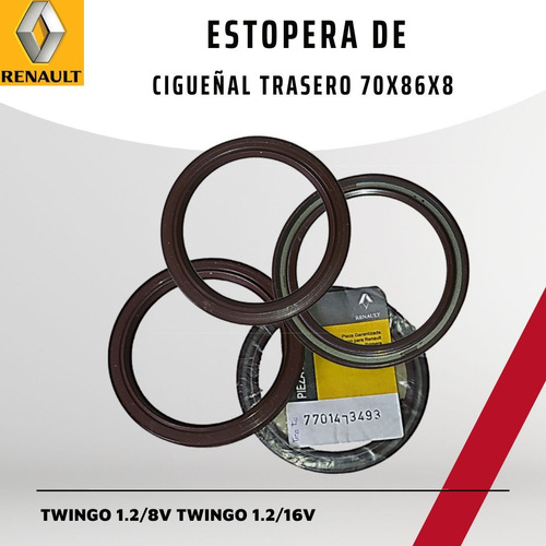 Estopera De Ciguenal Trasero Twingo 1,2/16v Twingo 1,2/8v   