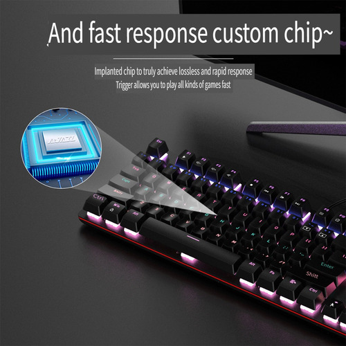 Teclado Mecánico Monomodo Ajazz Ak687 Con Luz Blanca