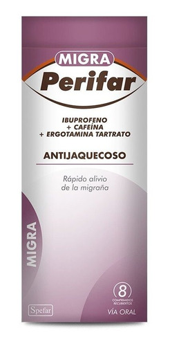 Migra Perifar® 8 Comprimidos - Antijaquecoso