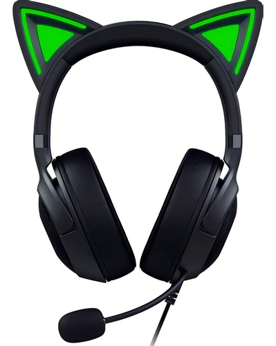 Razer Kraken Kitty V2 - Fone de ouvido USB com RGB Kitty Ears Bl