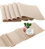 Comprar 6 Piezas De Arpillera Camino De Mesa Camino De Mesa De Lino 
