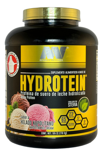 Hydrotein Advance Nutrition 5 Lbs Sabor Helado Napolitano