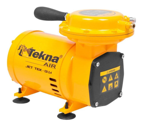 Imagem 2 de 2 de Compressor de ar mini elétrico portátil Tekna CD2.4 amarelo 127V/220V