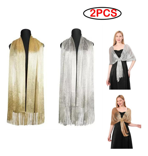 Chalina Fiesta, Pashmina Elegante Chal Ligero / Set 2 Piezas