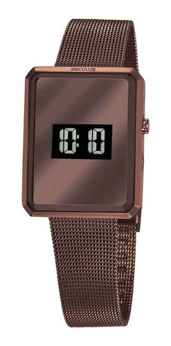 Relógio Feminino Seculus Digital Malha De Aço 77061lpsvms3