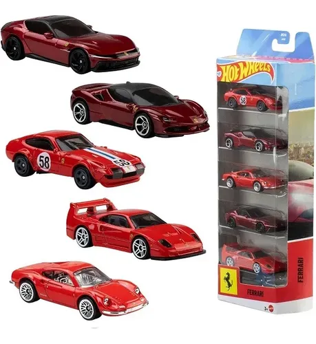 Hot Wheels 2026 Five Pack Ferrari 5 Modelos Mattel | Parcelamento