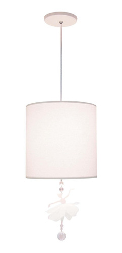 Lustre Pendente Bailarina 25x25 - Cor: Branco