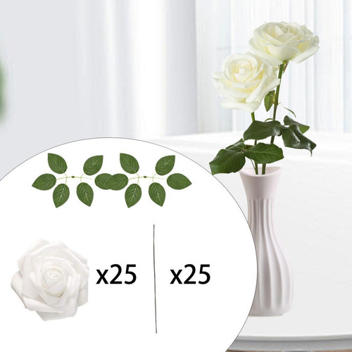 25pcs Flowers Artificial Roses Roses, Decoração De
