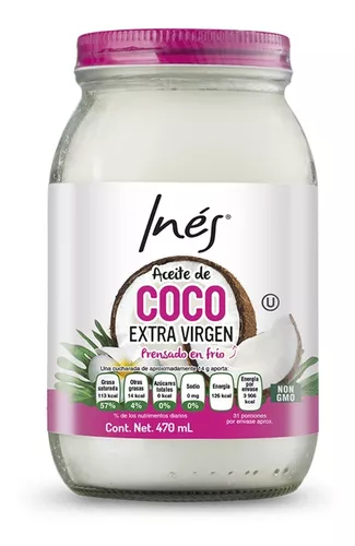 Aceite de Coco Extra Virgen. Comestible. 230 ml