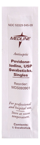 Medline Povidone-iodine Pvp Swabstick, Paquete Único, Z0mok