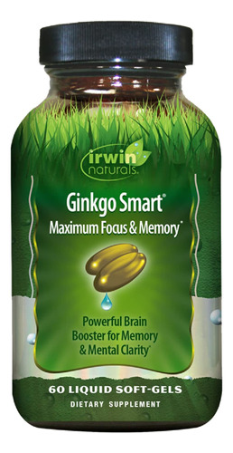 Irwin Naturals Ginkgo Smart Potente Potenciador Cerebral Noo