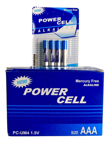 Caja Bateria Pilas 1.5 V Alcalinas Mercury Free Aaa Un Uso 