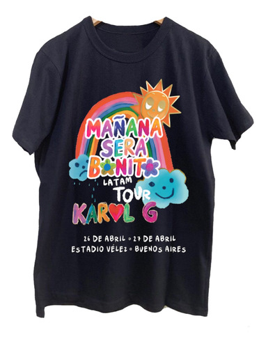 Remeras Estampadas Dtg Full Hd Karol G Estadio Velez Musica