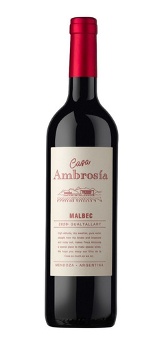 Vino Tinto Casa Ambrosia Malbec