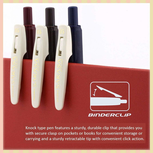 5 Lapiceras Vintage Zebra Sarasa Clip 0.5