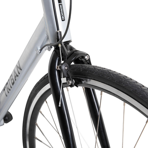 Bicicleta De Estrada Rc100 Triban Cor Prata L