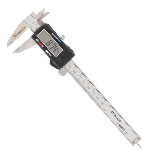 Imagem 2 de 5 de Paquimetro Digital 150mm Inox Profissional C/ Estojo Mtx