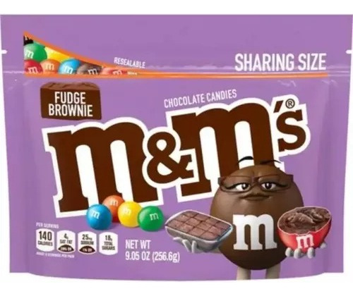 M&m's Fudge Brownie Chocolate Candies 256g Importado Eua 