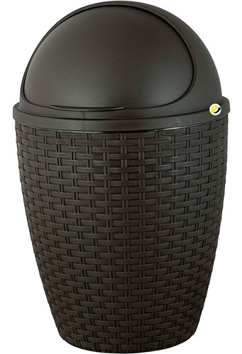 Papelera Rattan Polar Negra - Unidad a $23750