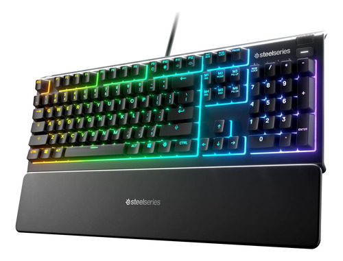 Teclado Gamer Steelseries Apex 3 Rgb Ip32 Reposa Muñeca