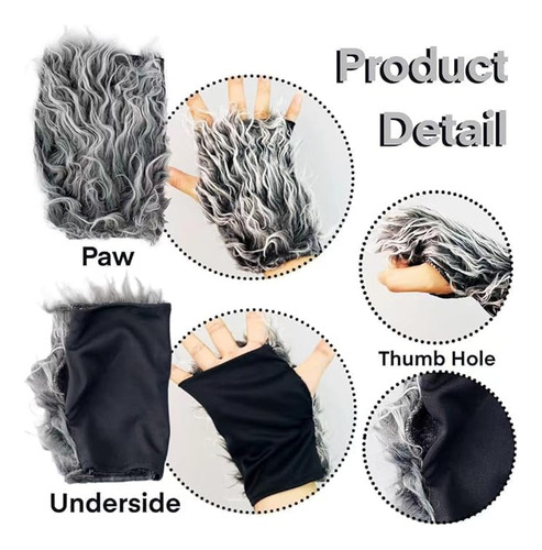 Sanderala 4pcs Lobo Disfraz Juego De Accesorios -...