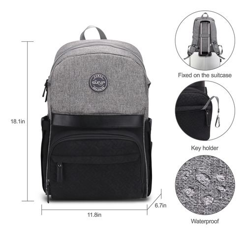 Mochila Maternidade Impermeável Mamãe Bebê Do Viajar
