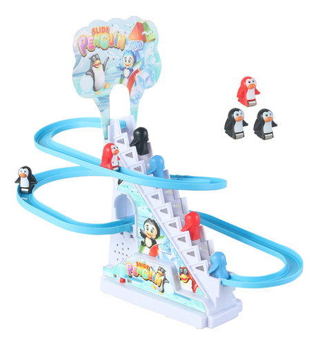 Set De Juego Penguin Track Slide Toys With Lights Race Track