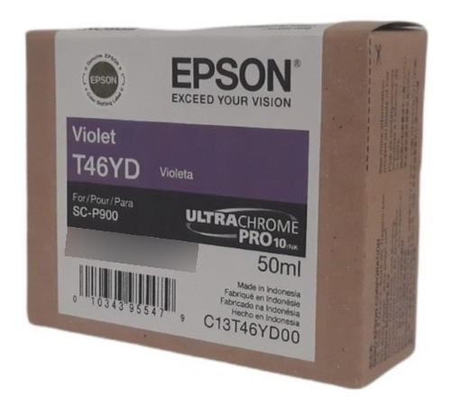 Tinta Ultrachrome Epson Violeta T46yd Para Surecolor P900