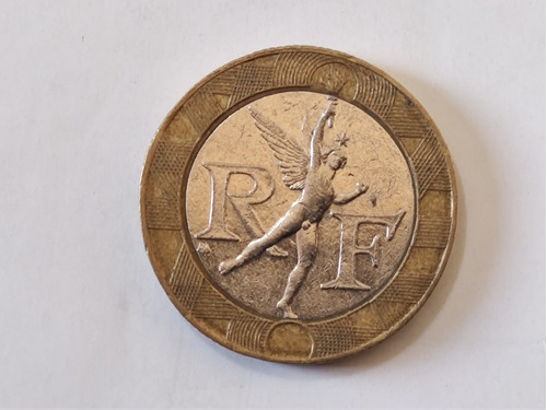Moneda Francia 10 Franc 1988 Bimetálica (x179