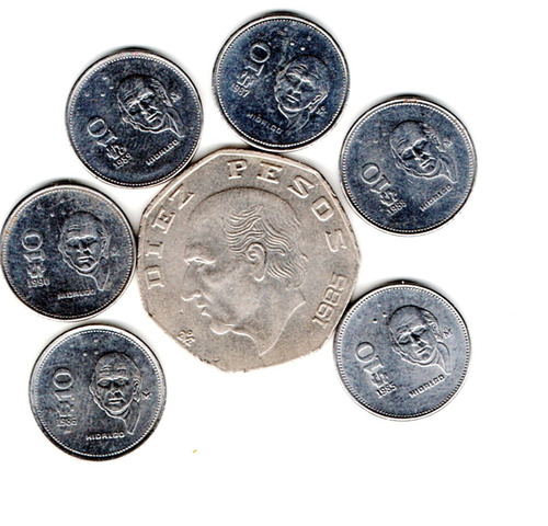 Colección Monedas Diez Pesos 1985 A 1990