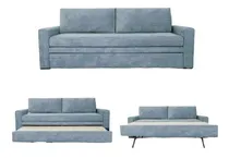 Comprar Divan Cama Sillon Sofa Chenille 2 Camas Con Carro Elevable