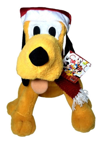 Boneco Pelúcia G Pluto Natal - Cachorro Do Mickey - Disney