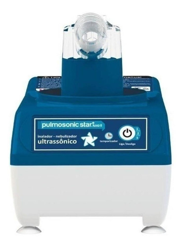 Imagem 4 de 5 de Nebulizador ultrassônico Soniclear Pulmosonic Star Luxo II azul e branco 90V/230V