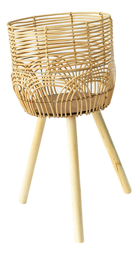 Cesta Para Con Soporte, Cesta De Mimbre, Cesta Pastoral L