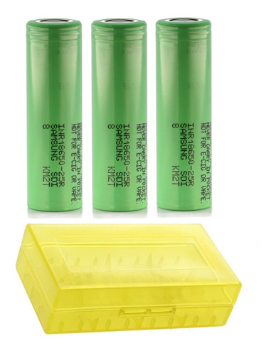 3 Baterias Samsung 25r 18650 2500mah 20a