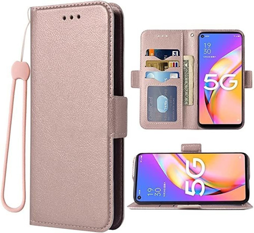 Funda Billetera Para Oppo A74 5g/a54 5g/a93s 5g Rosa