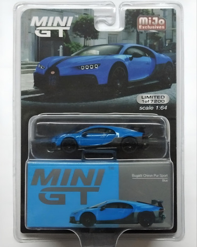 Mini Gt Bugatti Chiron Pur Sport Blue 1/64 Diecast