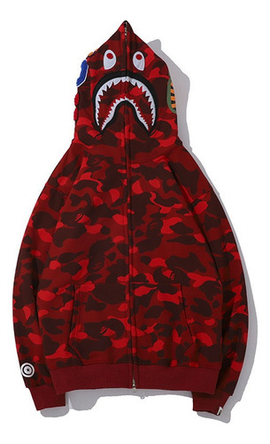 Jaqueta De Malha Com Capuz Shark Camouflage