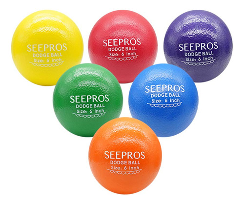 Seepros Juego De 6 Bolas De Espuma  Piel Suave, Rebote Bajo,