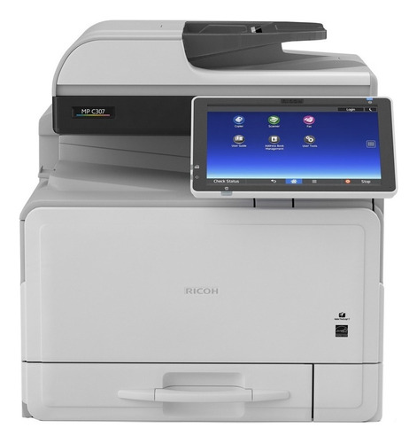 Impresora a color  multifunción Ricoh MP C307 gris y blanca y negra 120V - 127V