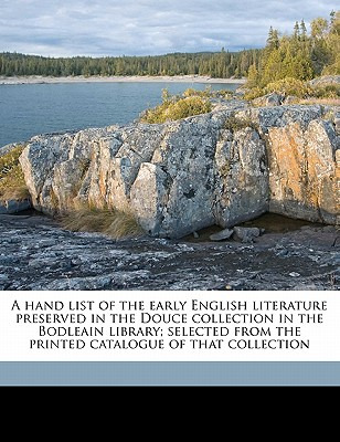 Libro A Hand List Of The Early English Literature Preserv...