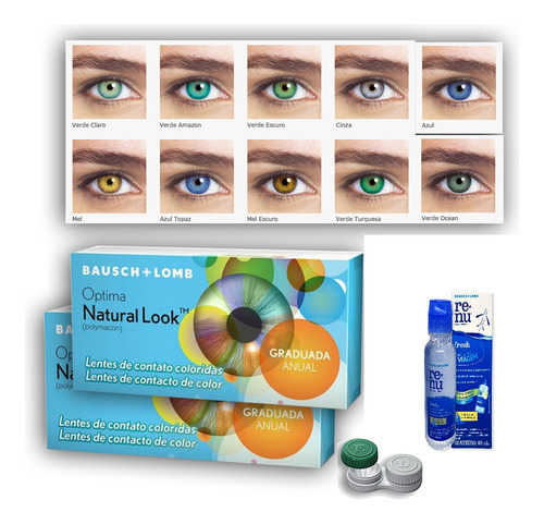 Lente Colorida Natural Look Grau Positivo Hipemetropia